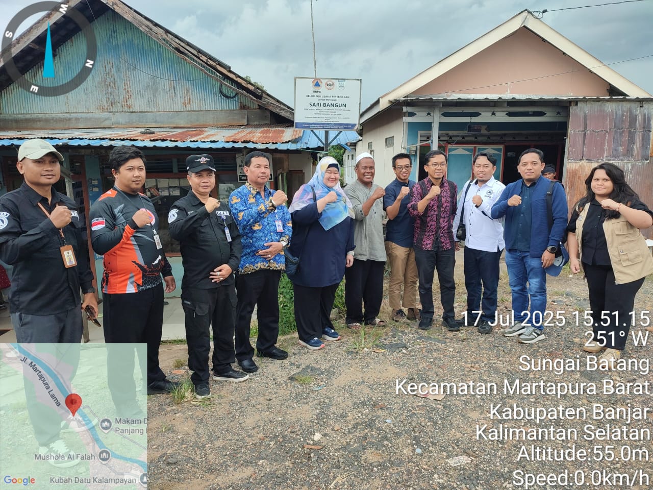 PERCEPATAN: BPBD Banjar dan masyarakat Desa Sungai Batang dalam rangka percepatan pemulihan sosial ekonomi.