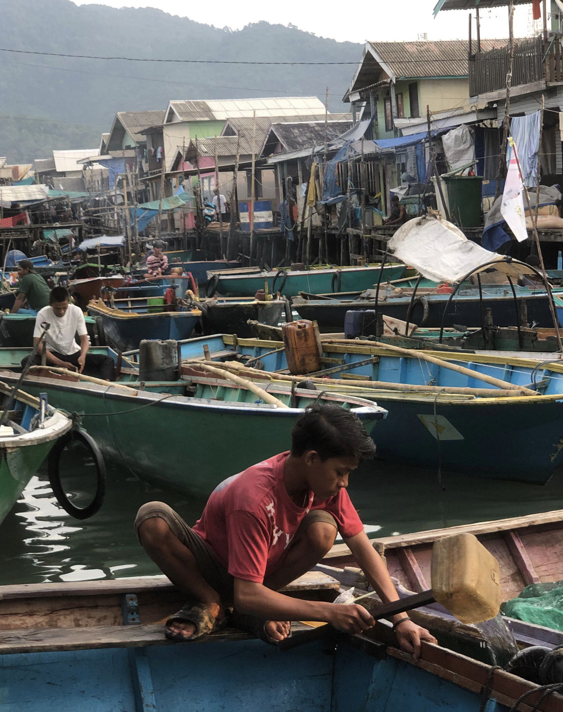NELAYAN: Potret nelayan Desa Rampa yang ada di Kotabaru.