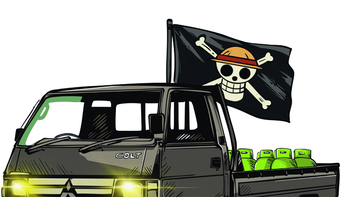 Ilustrasi bendera bajak laut one piece