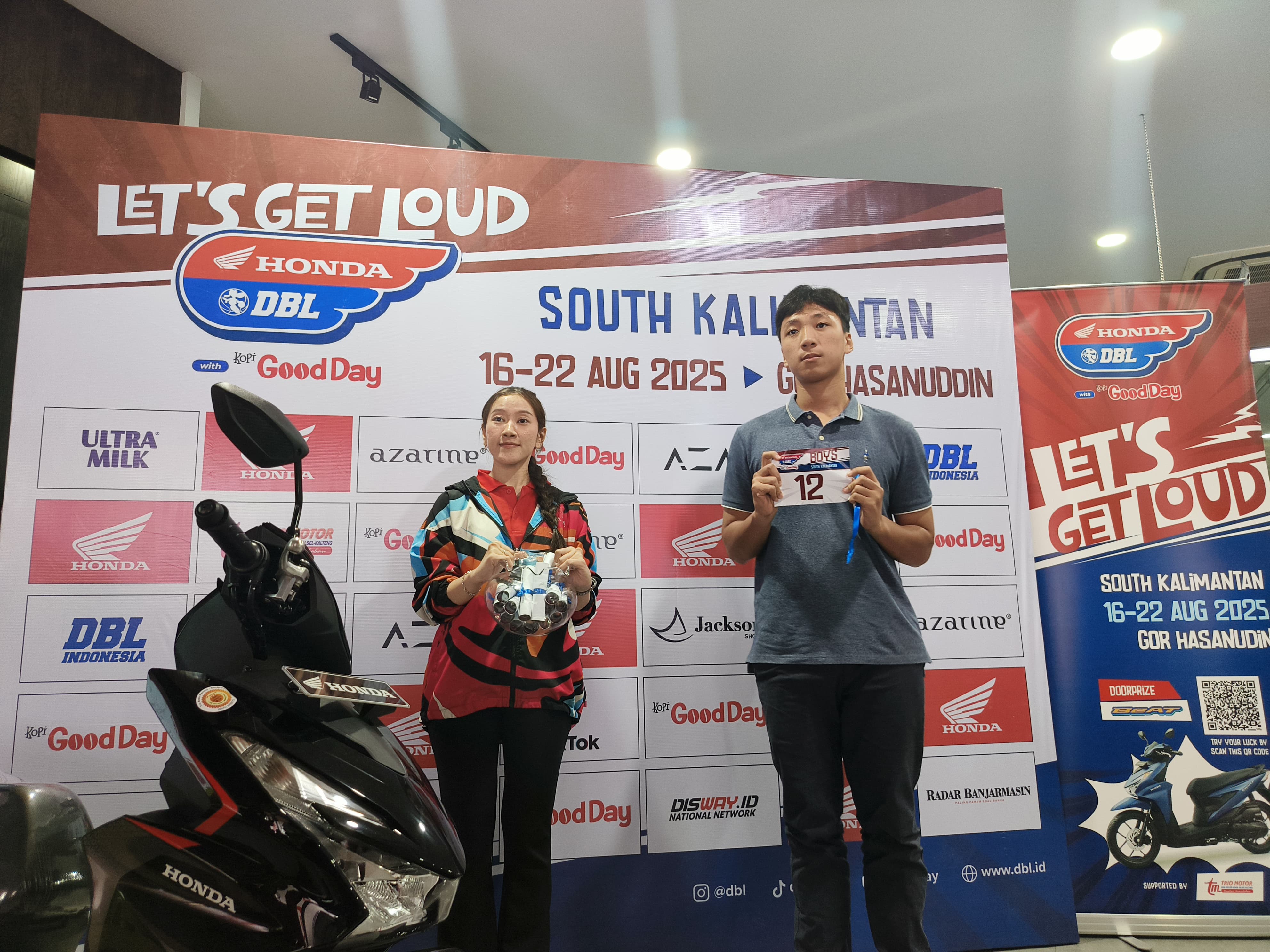 KOMPETITIF:Suasana technical meeting Honda DBL with Kopi Good Day 2025 South Kalimantan di Honda Trio Motor Perintis, Banjarmasin, Sabtu (9/8/2025).