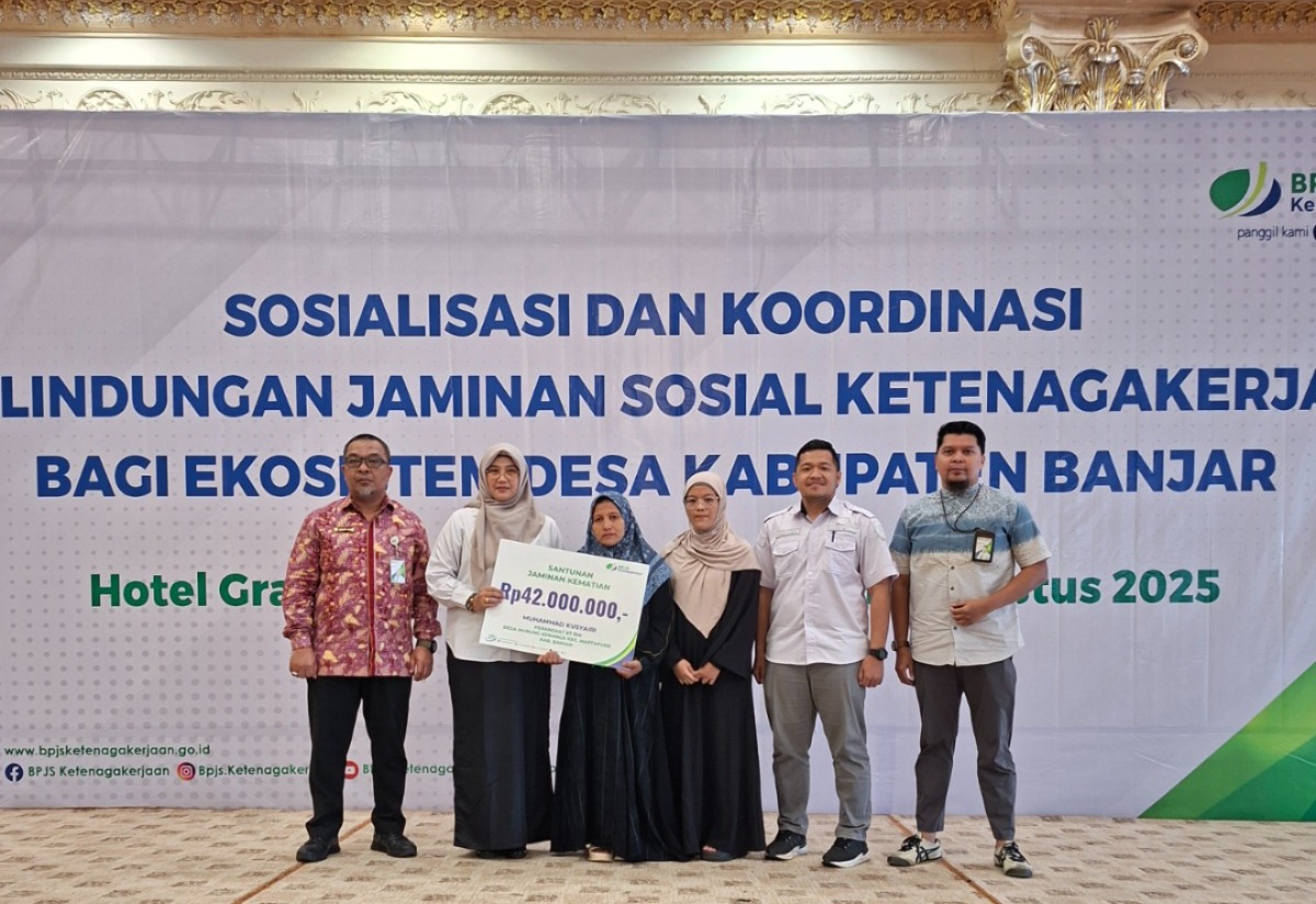 DORONG: BPJS Ketenagakerjaan bersama Pemkab Banjar berupaya mewujudkan universal coverage kepesertaan jaminan sosial ketenagakerjaan.