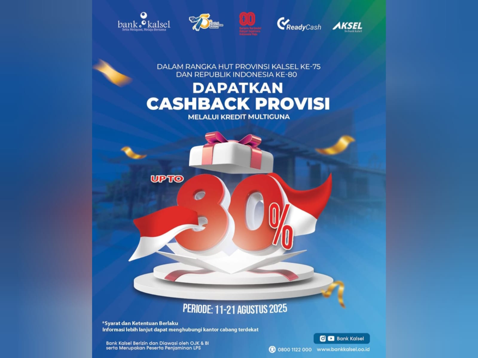 KREDIT: Bank Kalsel tawarkan cashback 80 persen untuk Kredit Multiguna.