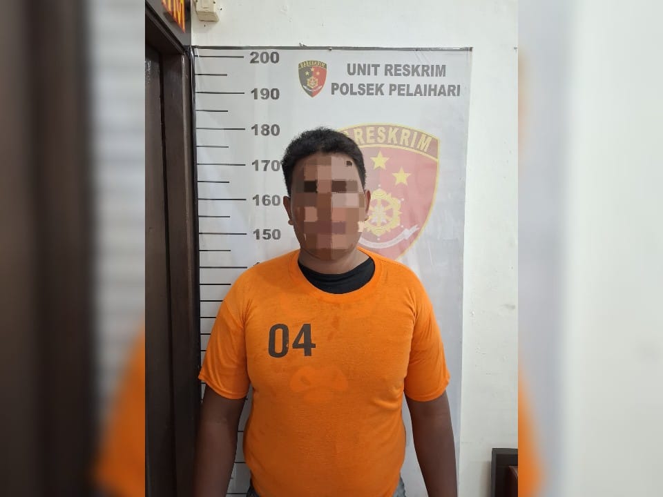 DIBEKUK:MAR terduga pelaku jambret di Kelurahan Angsau, Kecamatan Pelaihari.