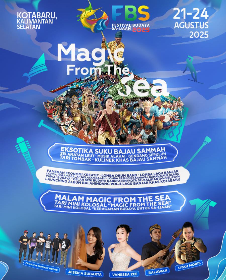 FESTIVAL: Pamplet Festival Budaya SaIjaan yang tersebar di masyarakat. Foto: Disparpora Kotabaru untuk Radar Banjarmasin.