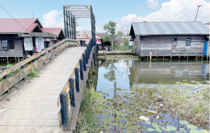 TERLANTAR: Beginilah kondisi destinasi wisata Sungai Biyuku di Sungai Andai yang pernah naik daun di zaman Wali Kota Ibnu Sina.