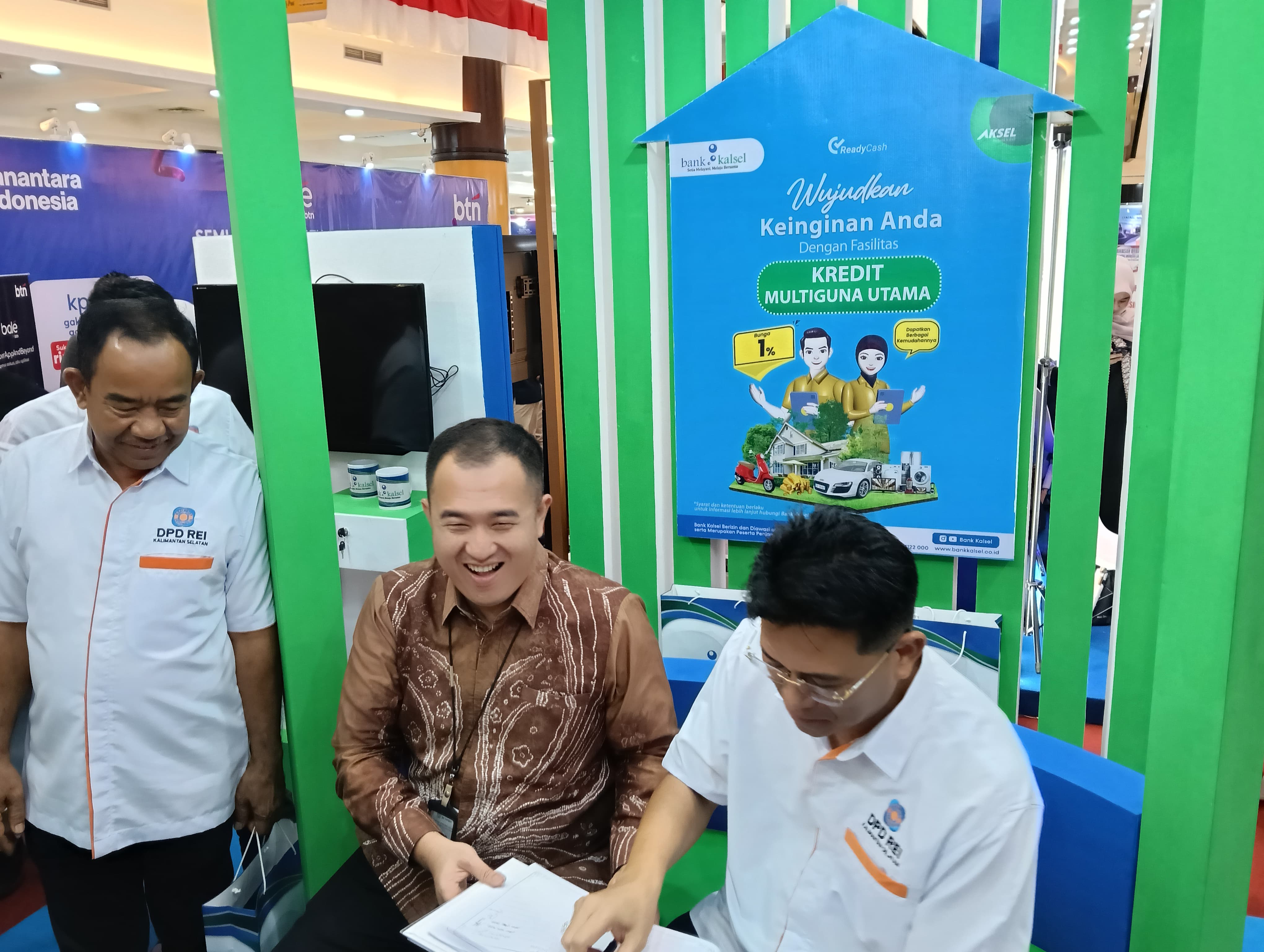 PEMBIAYAAN:Bank Kalsel menyediakan paket kredit rumah bersubsidi selama gelaran REI Expo 2025 di Duta Mall Banjarmasin.