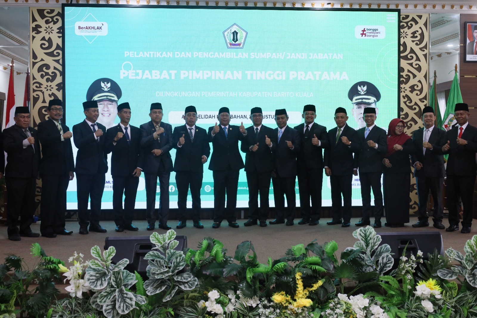 PEJABAT BARU-Inilah wajah pejabat Baru pimpinan tinggi Pratam (eselonII) di lingkungan Pemkab Batola.