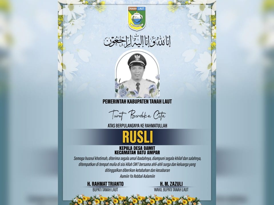 MENINGGAL: Kades Damit Rusmi meninggal karena laka di Desa Damar Lima.