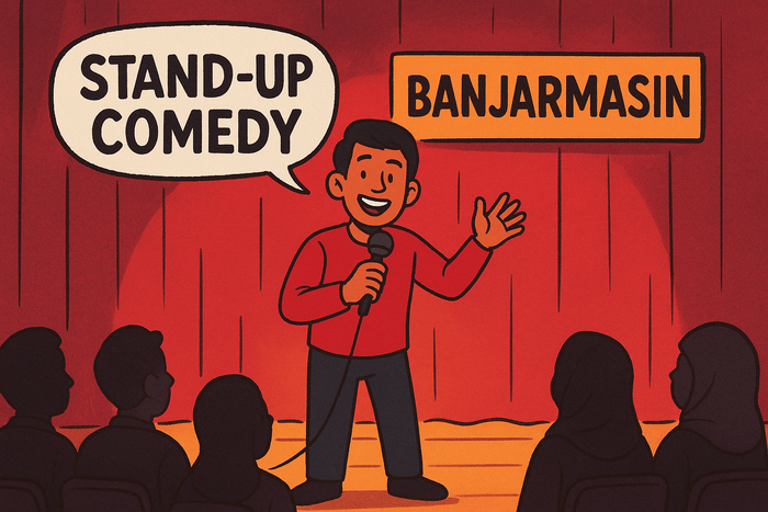 ILUSTRASI: Komika akan melucu sekaligus menyuarakan pesan sosial di panggung tawa untuk perayaan Hari Jadi Kota Banjarmasin.