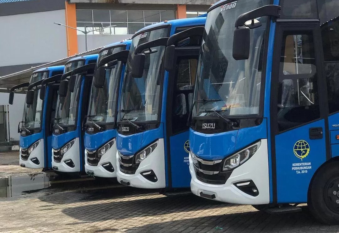KEMBALI BEROPERASI: BRT Banjarbakula kembali beroperasi. Ada enam CCTV yang terpasang di bus tayo ini demi keamanan.