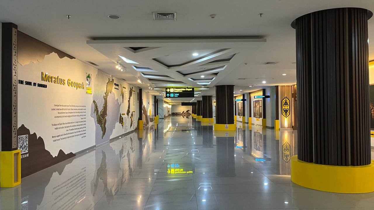 DESAIN: Pemprov Kalsel menata terminal kedatangan Bandara Syamsudin Noor.