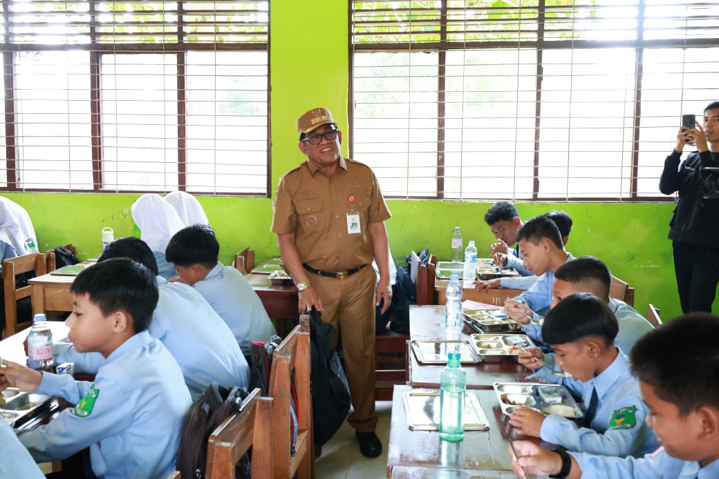 LOKASI: Sekolah MTsN 2 Amuntai Kecamatan Amuntai Tengah. (Foto: M.Akbar/Radar Banjarmasin)