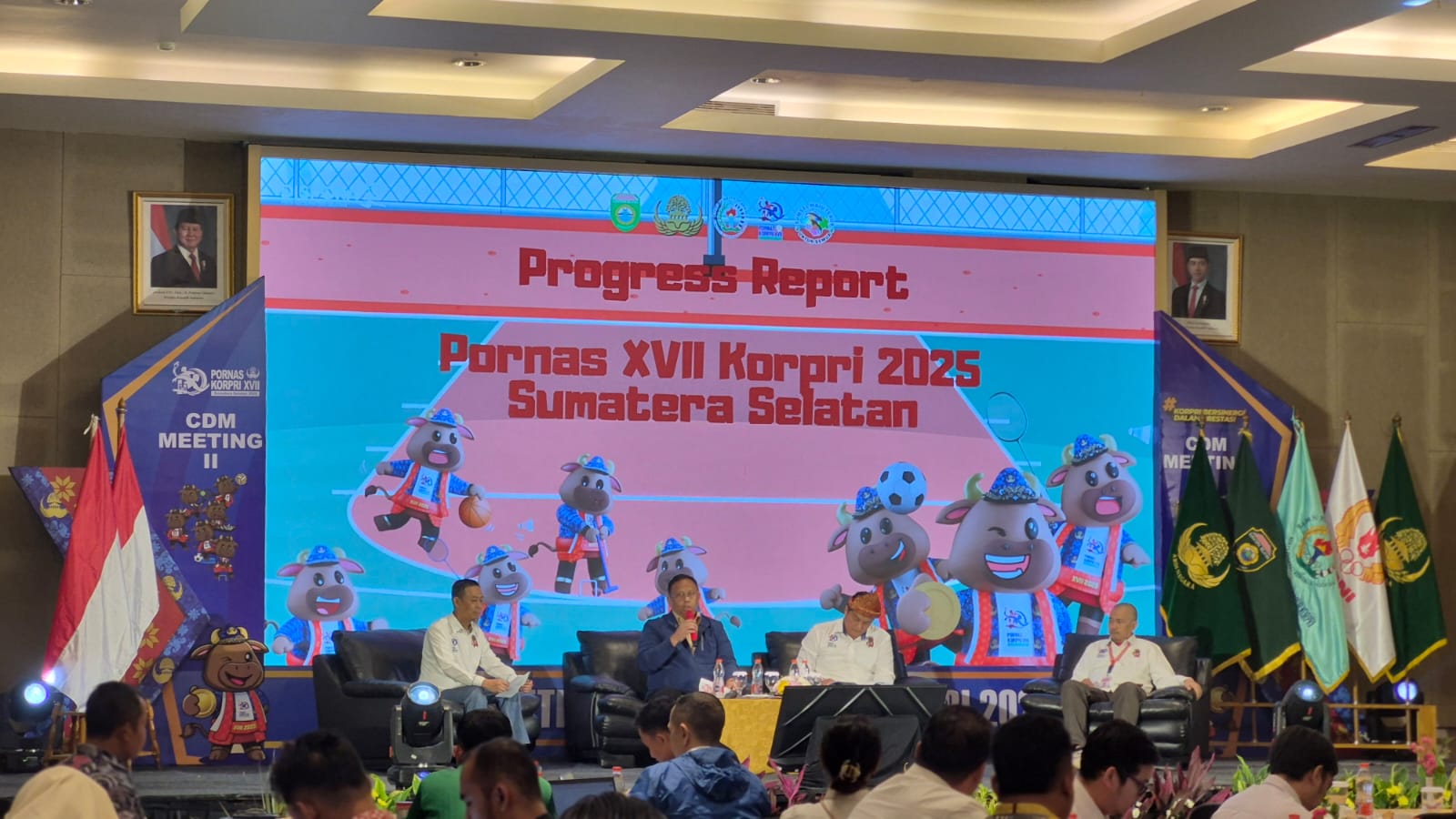 CDM MEETING: Perwakilan Korpri Kalsel saat menghadiri CDM Meeting II di Jakarta untuk memastikan kesiapan jelang PORNAS Korpri XVII 2025 di Palemban.