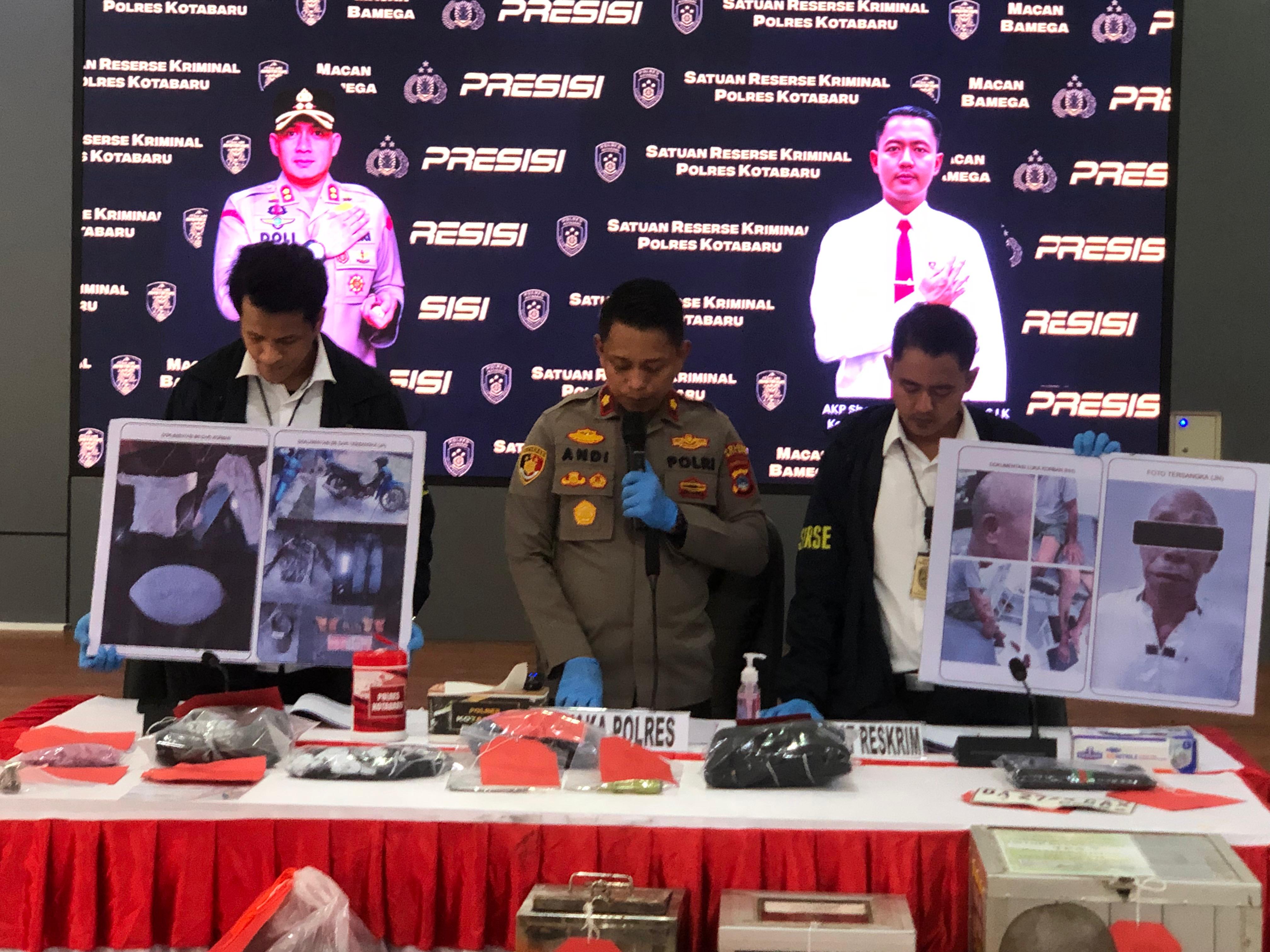 TERUNGKAP: Didampingi Kasat Reskrim dan Kanitnya, Wakapolres menjelaskan dihadapan wartawan. Foto: Jumain/ Radar Banjarmasin.