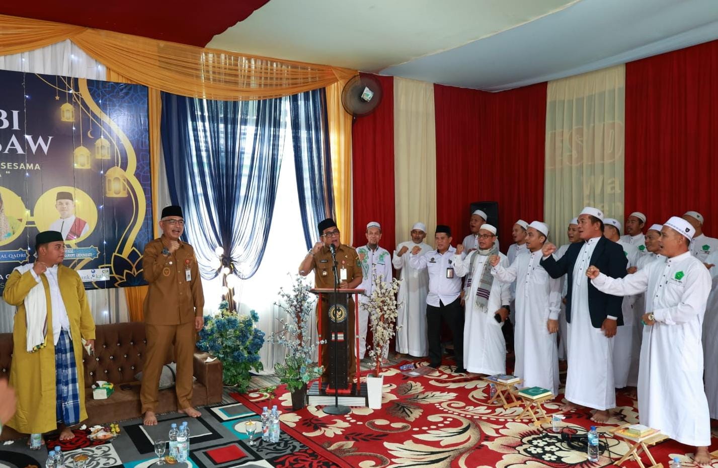 RELIGI:Bupati HSU, H Sahrujani hadir dalam kegiatan Maulid Nabi Muhammad SAW di Lapas Kelas IIB Amuntai, Selasa (16/9/2025).