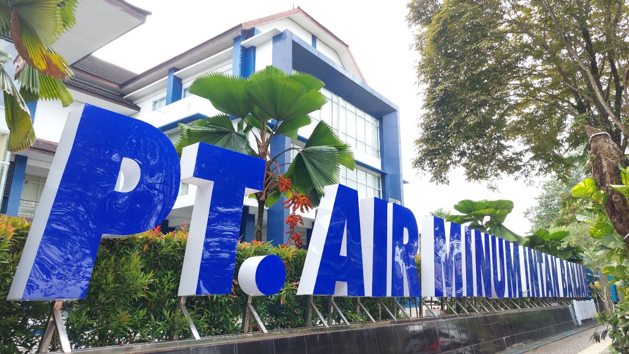 PENYEDIA LEDING: Kantor PT Air Minum Intan Banjar (Perseroda) di Banjarbaru yang menyediakan air bersih untuk masyarakat di Banjarbaru, Kabupaten Banjar, hingga sebagian Banjarmasin.