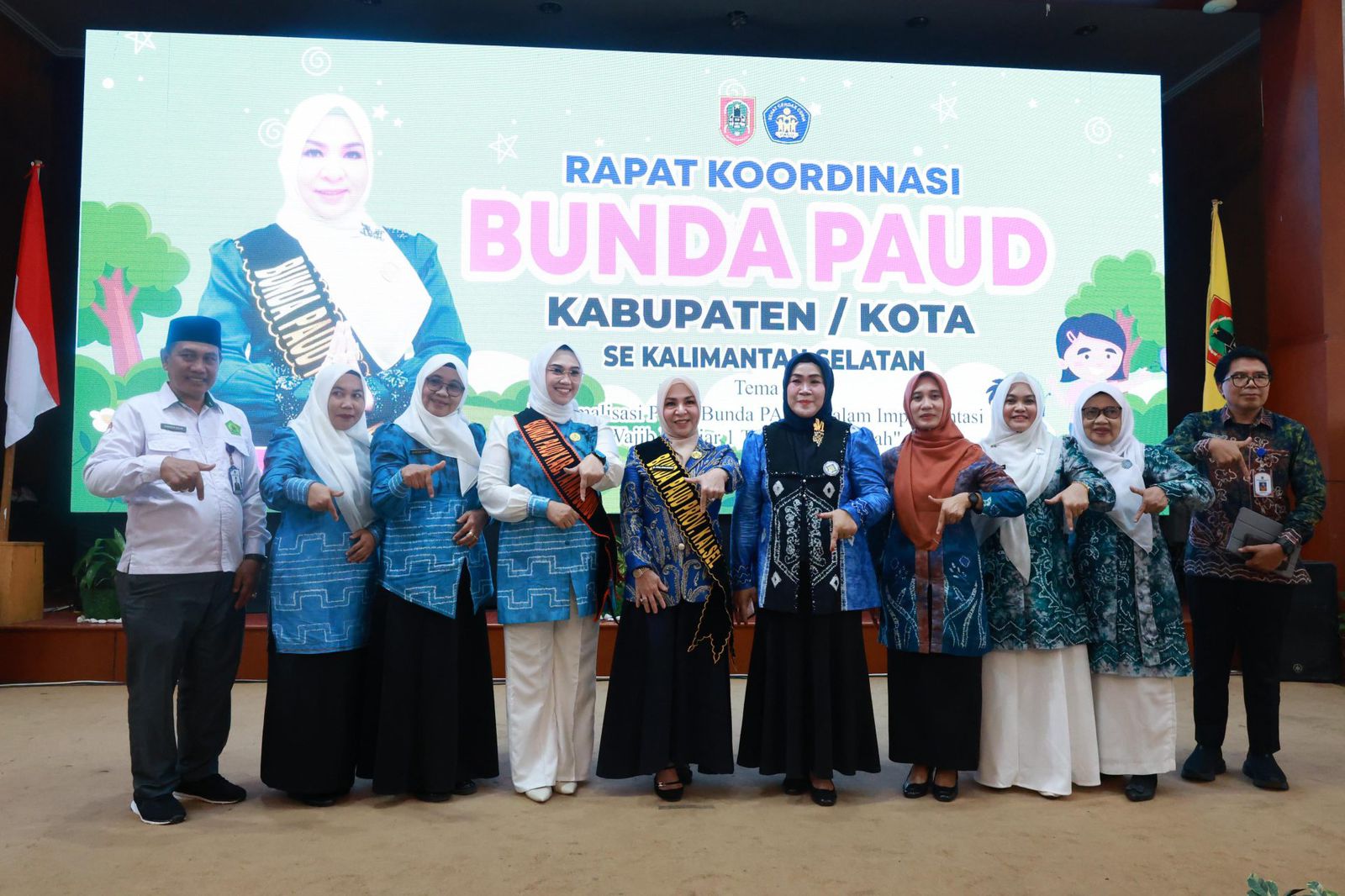 SINERGIS:Bunda PAUD se-Kalimantan Selatan berkumpul dalam Rapat Koordinasi di Gedung Mahligai Pancasila, Banjarmasin, Senin (8/9/2025).