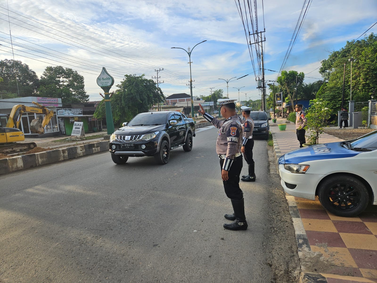 Anggota Satlantas Polres Tabalong ketika patroli pengawasan.