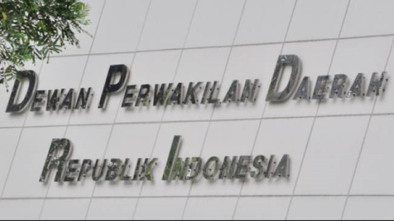 Gedung DPD RI di Senayan, Kecamatan Tanah Abang, Kota Jakarta Pusat, DKI Jakarta.