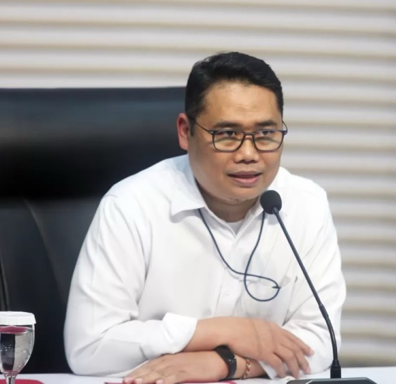 KONFERENSI PERS: Pelaksana Tugas (Plt) Deputi Penindakan dan Eksekusi KPK, Asep Guntur Rahayu.