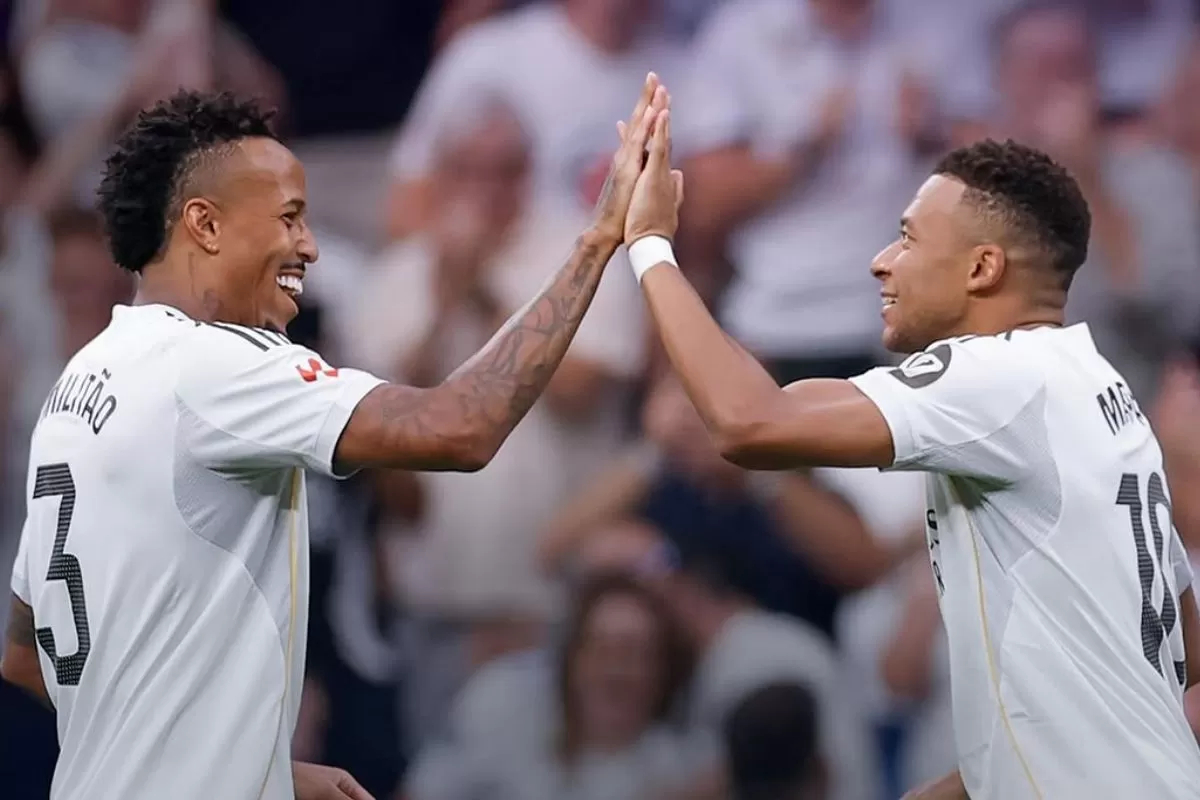 KOKOH: Duet gol Mbappe-Militao bawa Madrid kokoh puncaki klasemen La Liga.
