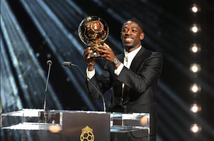 DINOBATKAN: Pemain PSG, Ousmane Dembele dinobatkan sebagai pemenang Ballon d&rsquo;Or 2025 pada Senin (22/9) malam.
