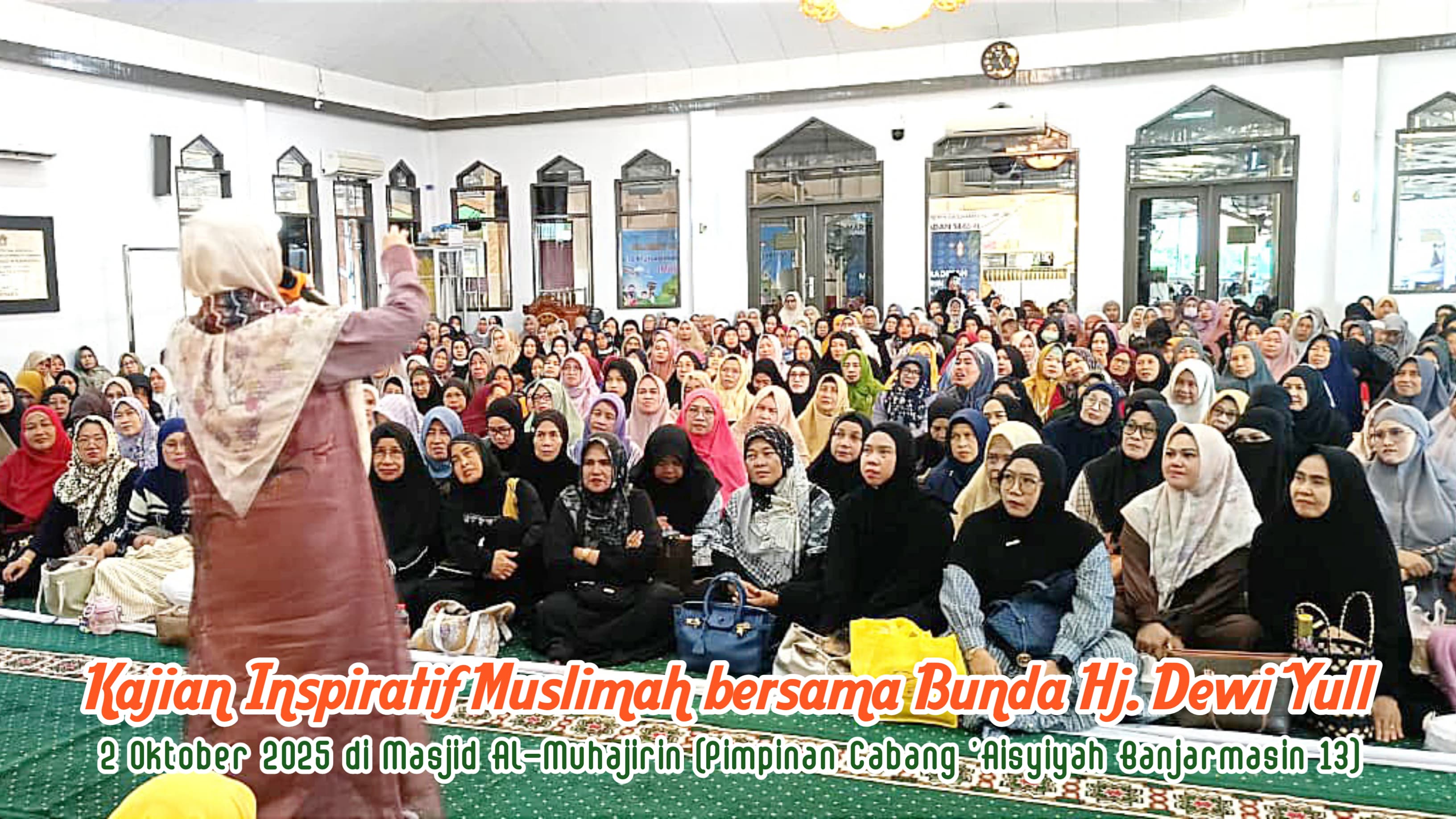 Dewi Yull saat memberikan inspirasi di Masjid AlMuhajirin Banjarmasin