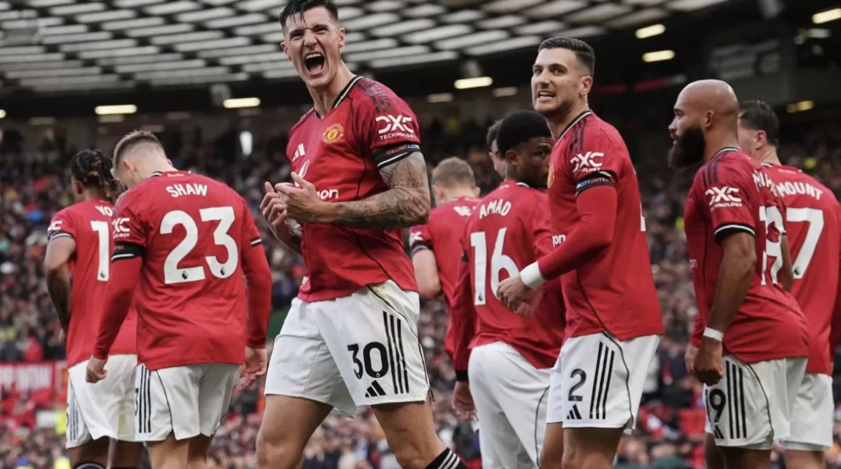 CETAK GOL: Benjamin Sesko cetak gol ke gawang Sunderland, Man United raih kemenangan yang sangat dibutuhkan, Sabtu (4/10) malam.
