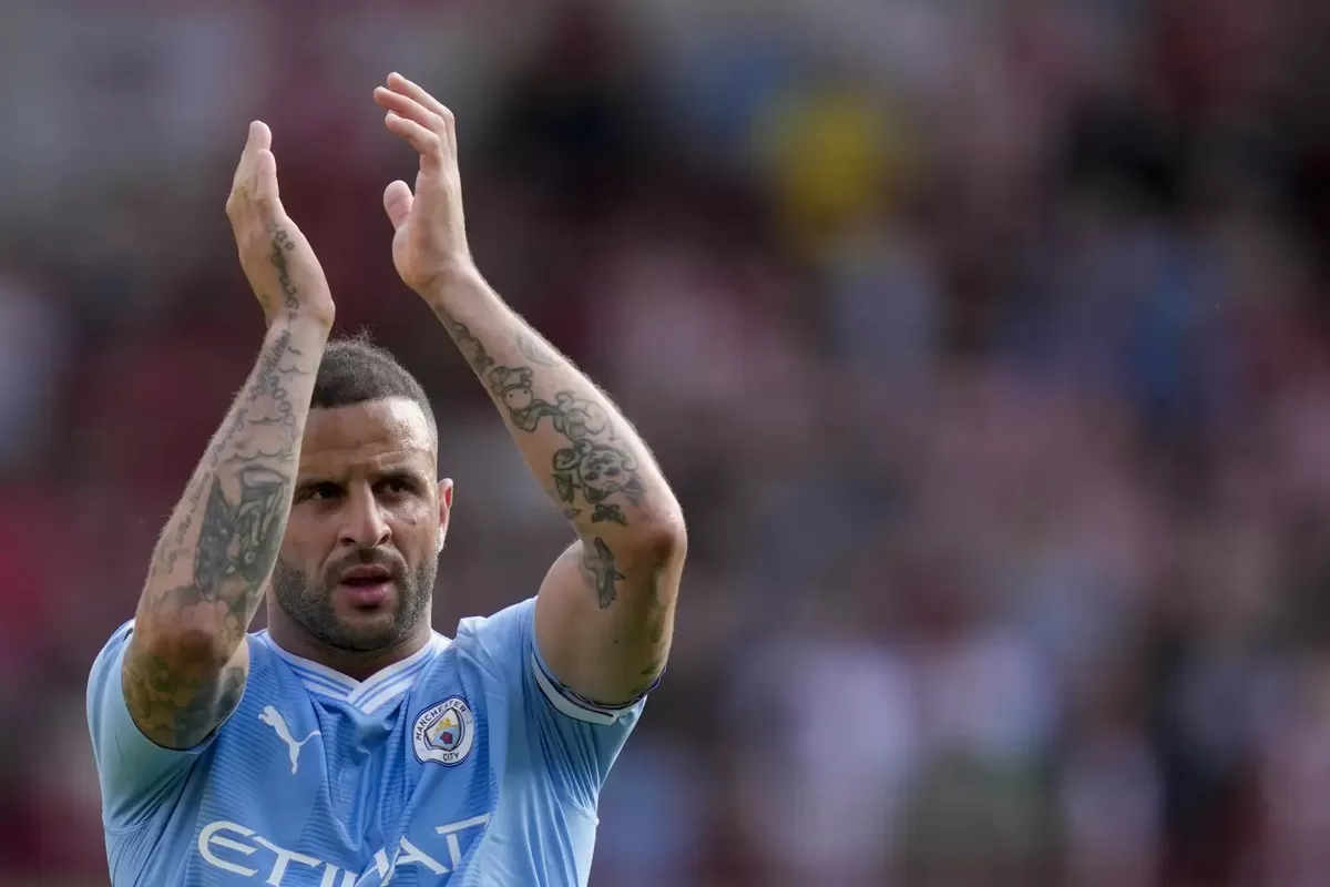 MENYESAL: Pertandingan Kyle Walker bersama Manchester City. Ia menyesal hengkang dari The Citizens.