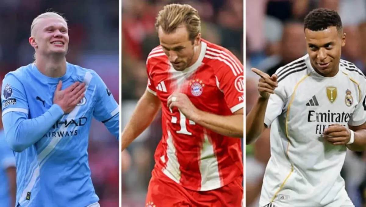 TAK MASUK AKAL: Kylian Mbappe, Harry Kane, dan Erling Haaland menggila dengan produktivitas gol yang hampir tak masuk akal.