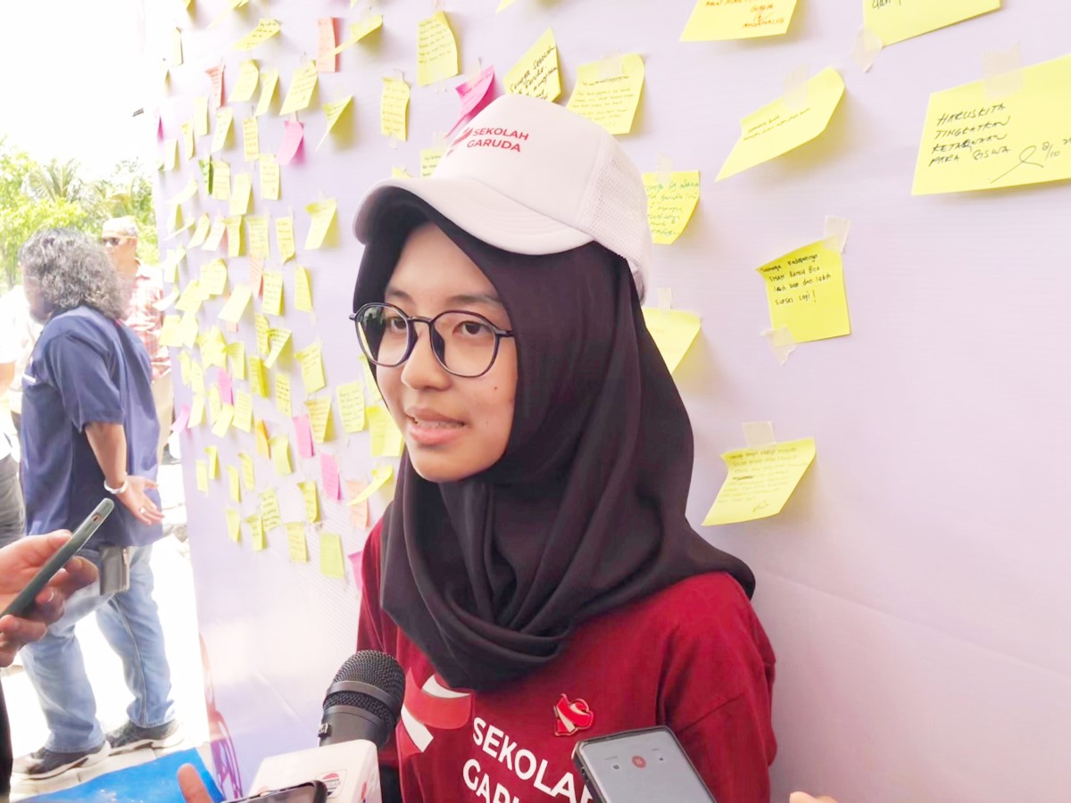 MIMPI BESAR: Sherlyn Aurelia Setianto, siswi kelas XII di SMA Banua Kalimantan Selatan (Kalsel) punya mimpi besar lewat Sekolah Garuda.