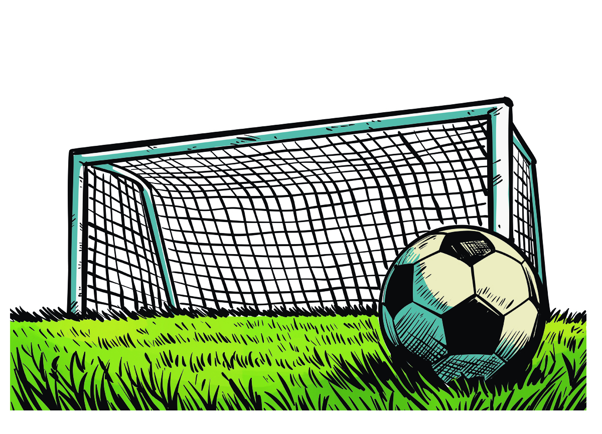 Ilustrasi lapangan bola