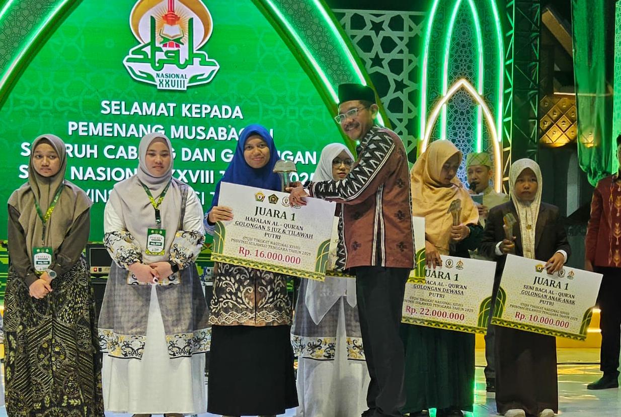MEMBANGGAKAN: Mufidatul Husna, hafidzah 5 juz sekaligus qariah muda berbakat, berhasil meraih Juara 1 kategori Hafidzah 5 Juz dan Tilawah.