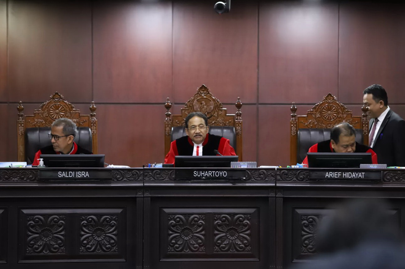 SIDANG MK: Ketua Mahkamah Konstitusi (MK) Suhartoyo. (Jawa Pos)