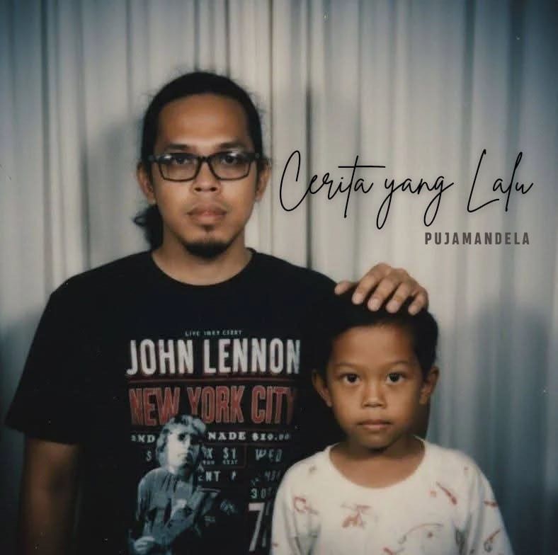 SINGLE: Sampul lagu &ldquo;Cerita yang Lalu&rdquo; menampilkan visual pertemuan Puja Mandela versi dewasa dan masa kecilnya. (Foto: Puja Mandela untuk Radar Banjarmasin)