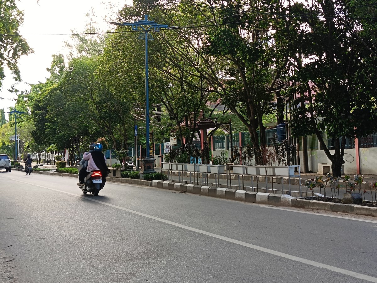 DITUTUP: Sejumlah U-turn di Panglima Batur ditutup permanen oleh Dishub Banjarbaru.