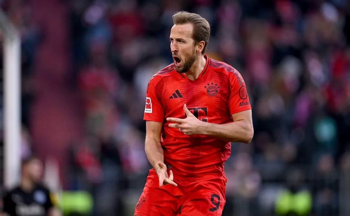MENCETAK: Selebrasi Harry Kane setelah mencetak gol.