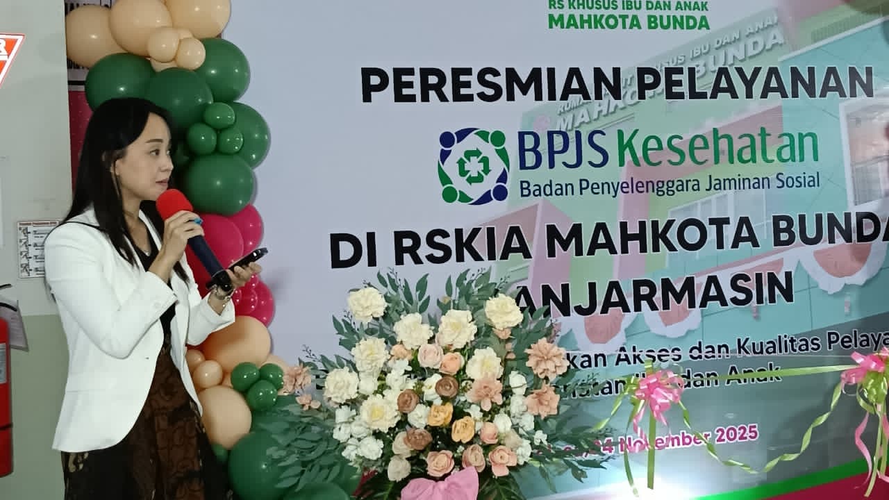 LAYANAN: Direktur RSKIA Mahkota Bunda, dr Marsela Vineta Halim saat memberikan sambutan.