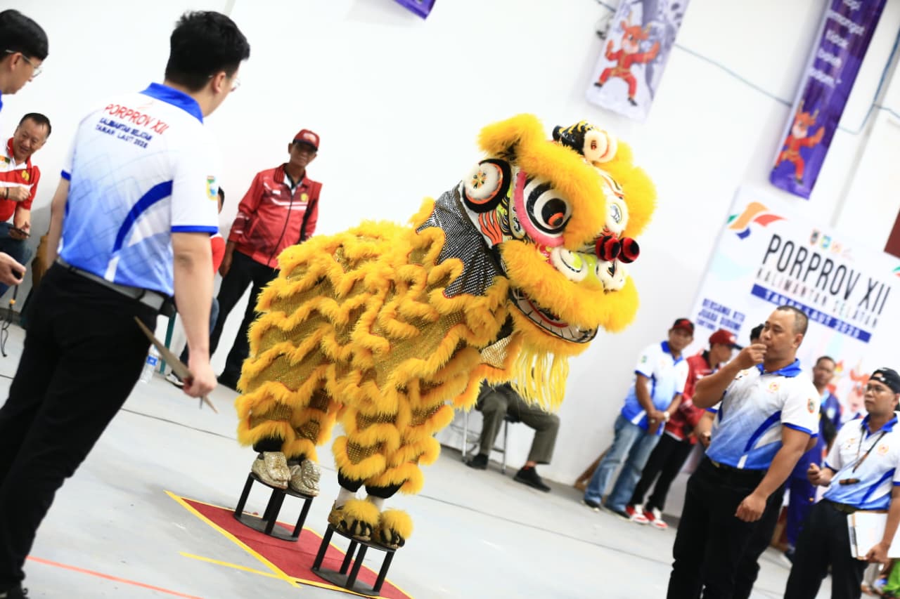 BERKEMBANG: Cabang olahraga barongsai Hulu Sungai Tengah (HST) menunjukkan perkembangan pesat meski tergolong baru dalam kancah olahraga daerah.
