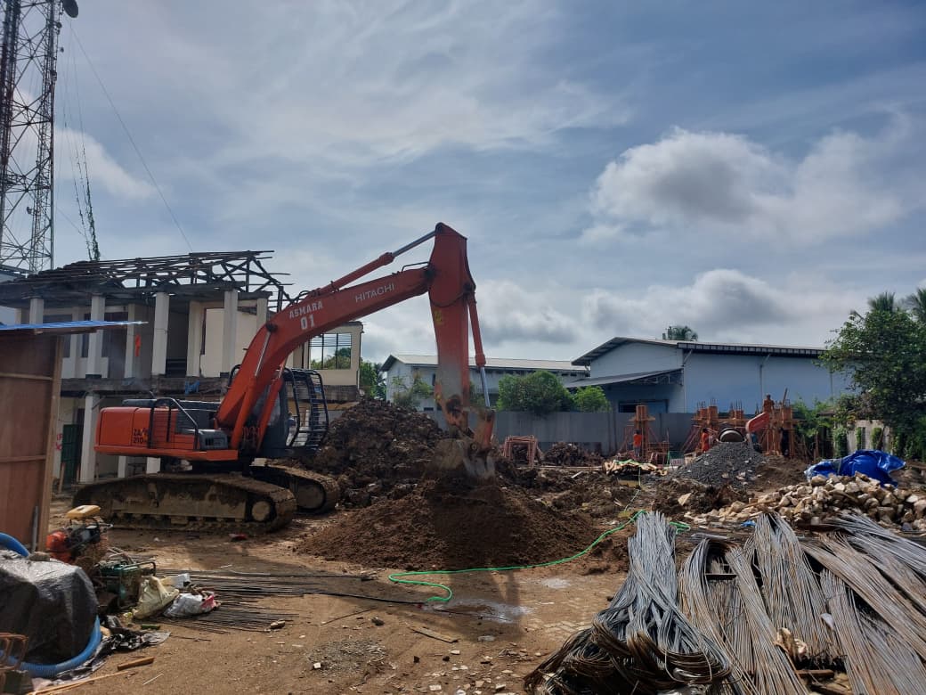 SEDANG DIBANGUN: Pembangunan UPT Bahasa Internasional MLCC dapat dukungan penuh dari DPRD HST.