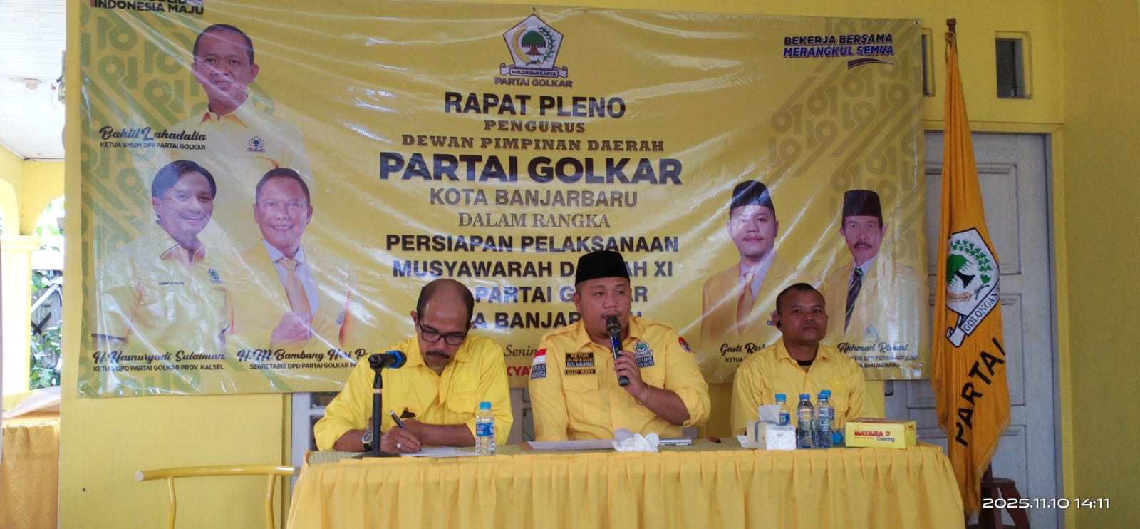 PENJARINGAN: Rapat pleno DPD Partai Golkar Kota Banjarbaru membahas kesiapan pelaksanaan Musda XI dan penjaringan bakal calon ketua.