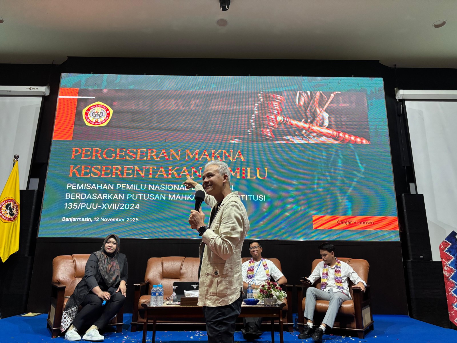 SEMINAR LEGISLATIF: Ganjar Pranowo hadir sebagai pembicara di seminar legislatif ULM