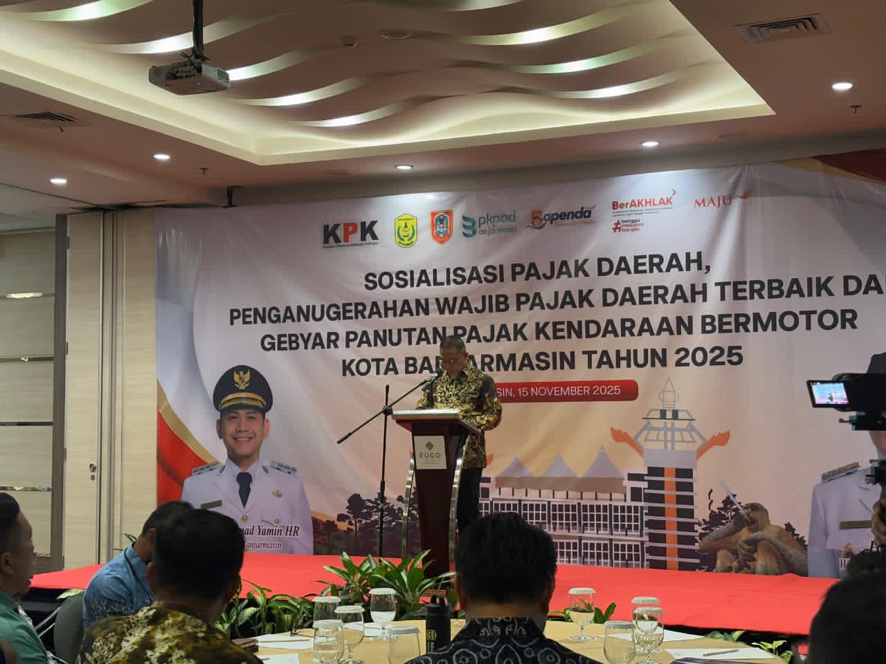 MEMBANGGAKAN:Kepala BPKPAD Kota Banjarmasin, Edy Wibowo menyebut pendapatan pajak Kota Banjarmasin 2025 tembus Rp437 miliar.