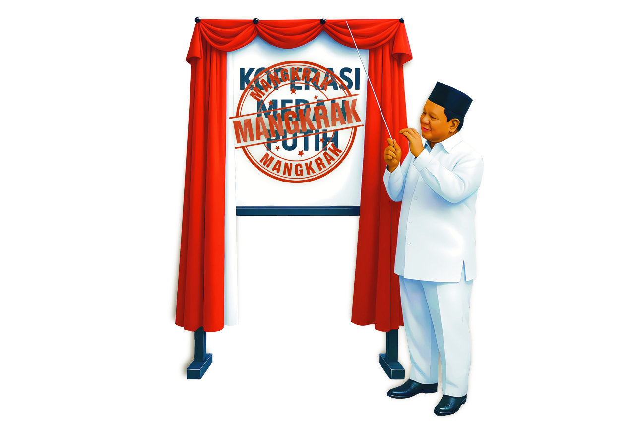 Ilustrasi Koperasi Merah Putih yang Mangkrak
