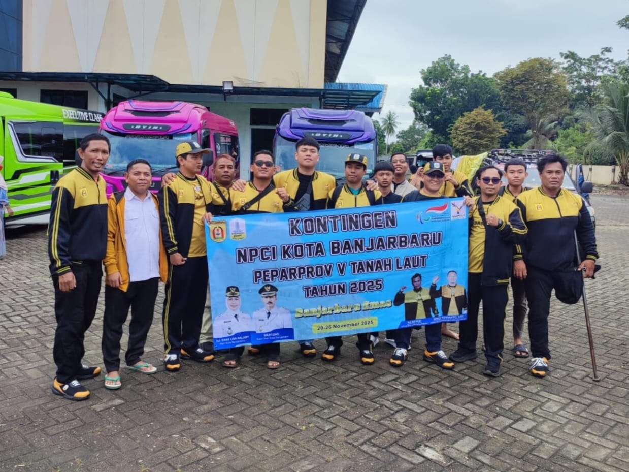 OPTIMIS: Kontingen NPCI Banjarbaru Hendrik bertolak menuju Peparprov Kalsel V di Tanah Laut pada.