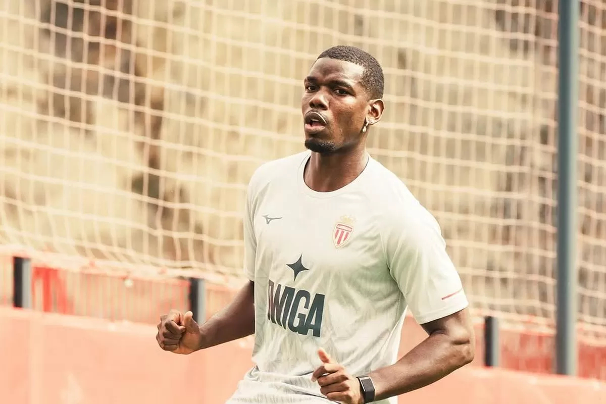 LATIHAN: Paul Pogba saat mengikuti latihan bersama AS Monaco.