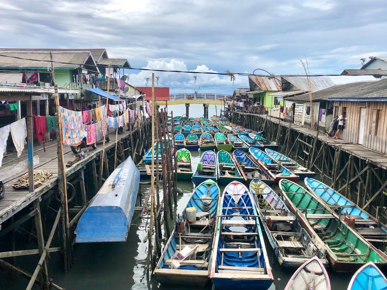 PARKIR: Kapal balapan nelayan yang terparkir di Desa Rampa Kecamatan Pulau Laut Utara Kotabaru.