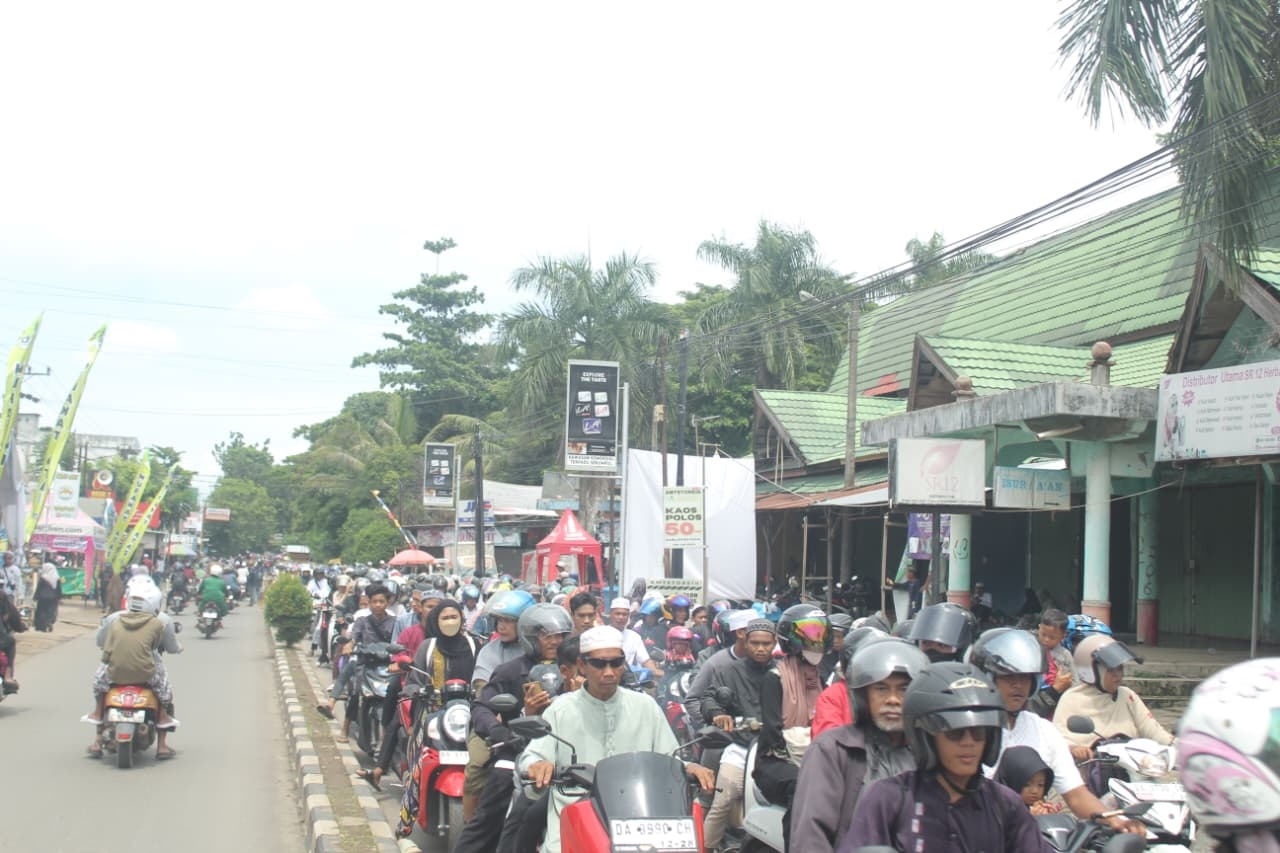 PADAT: Kondisi jalanan di wilayah Martapura saat momen 5 Rajab pada awal Januari 2025 lalu