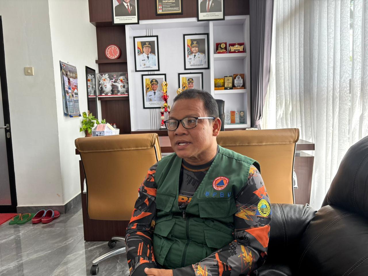 RESPONS CEPAT: Kepala BPBD Banjarmasin, Husni Thamrin mengimbau masyarakat agar segera melapor jika mulai mengenali tanda-tanda bencana.