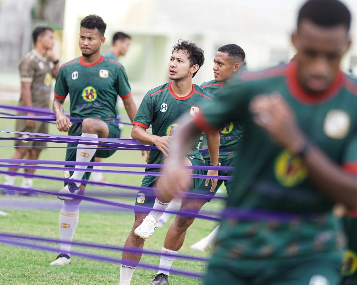 RECOVERY: Skuad Barito Putera menjalani sesi latihan di Banjarmasin sebagai bagian dari persiapan jelang laga tandang menghadapi Persipal Palu di Pegadaian Championship 2025.